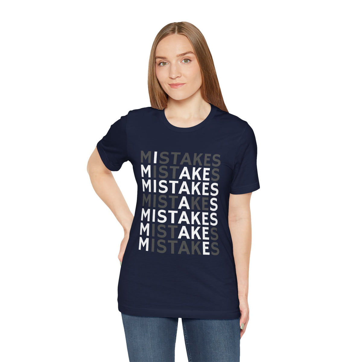 'Mistakes' Typography Black Tee