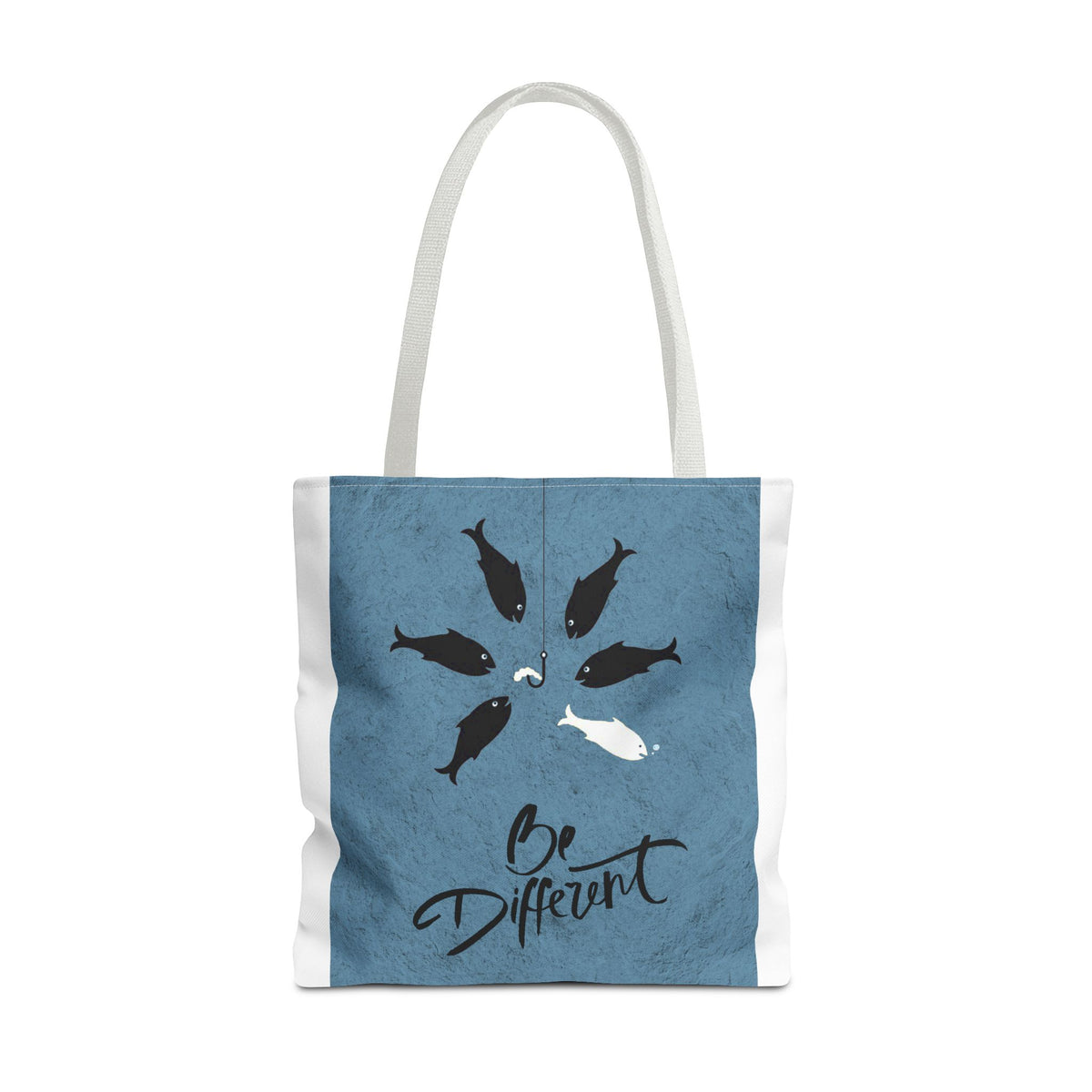 Be Different Whale Tote Bag — Inspirational Ocean Animal Canvas Tote