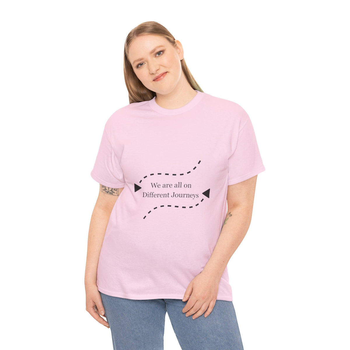 Inspirational Journey Tee, Motivational Cotton T-Shirt, Unisex Shirt, Gift for Friends, Casual Wear, Travel Lovers, Positive Vibes - Conscience Garment