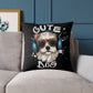 Cute Dog Headphones Square Pillow — Cool Sunglasses Pet Decor