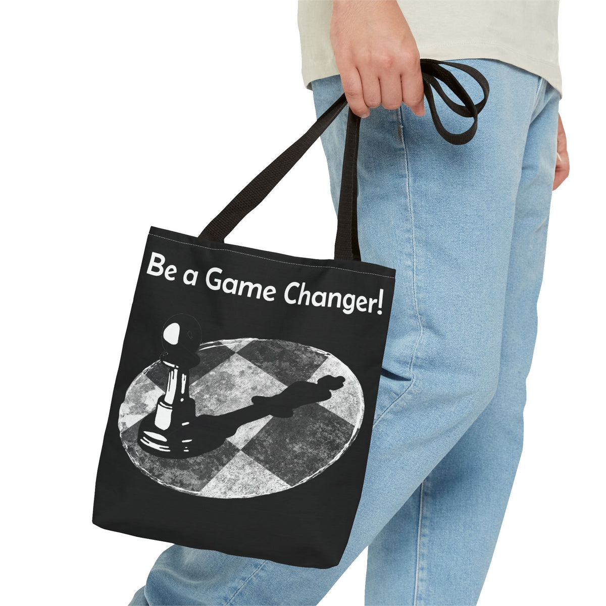Be a Game Changer Inspirational Chess Tote Bag