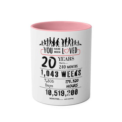 20th Birthday Two-Tone Coffee Mug, 11oz