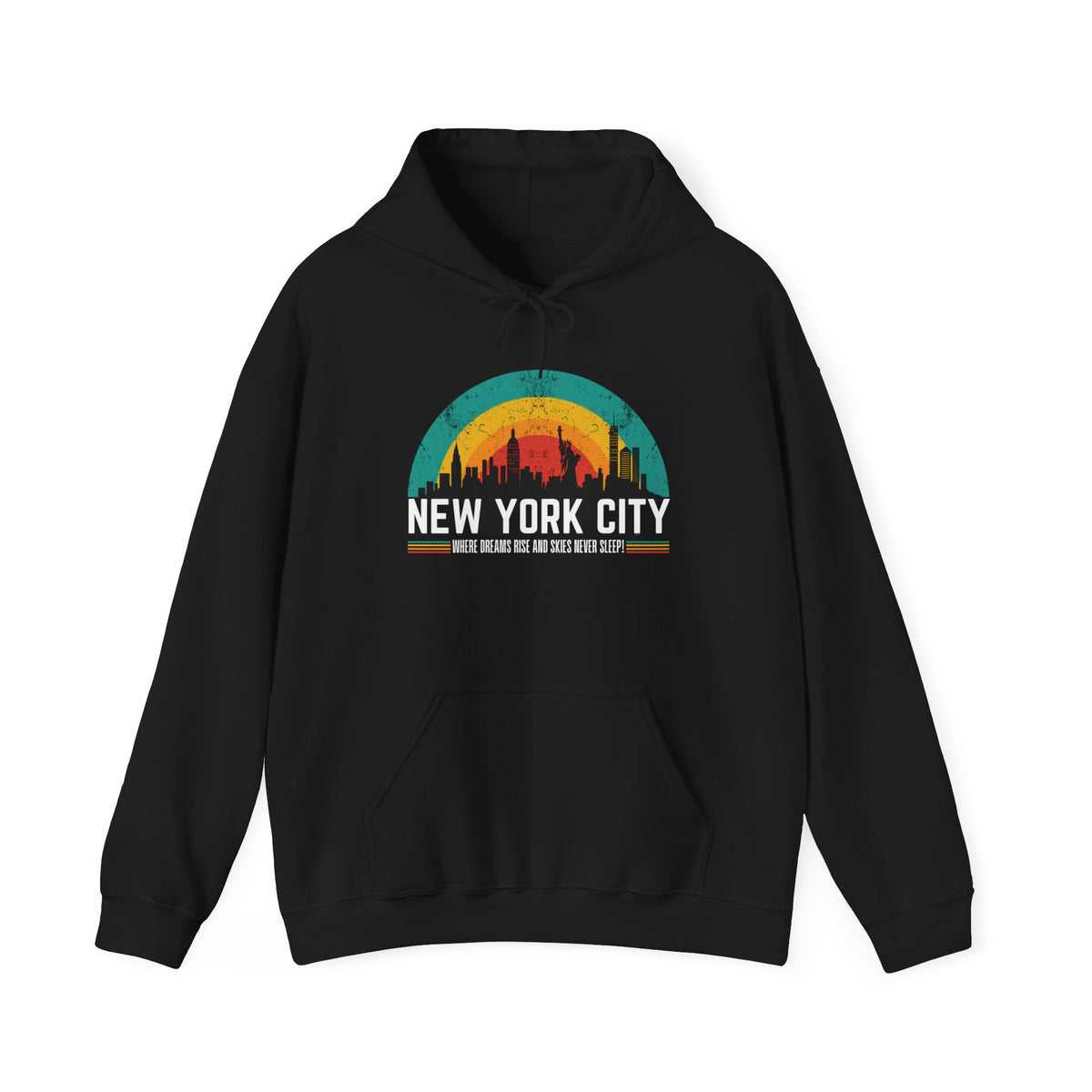 Hooded Sweatshirt - New York City Skyline - Conscience Garment