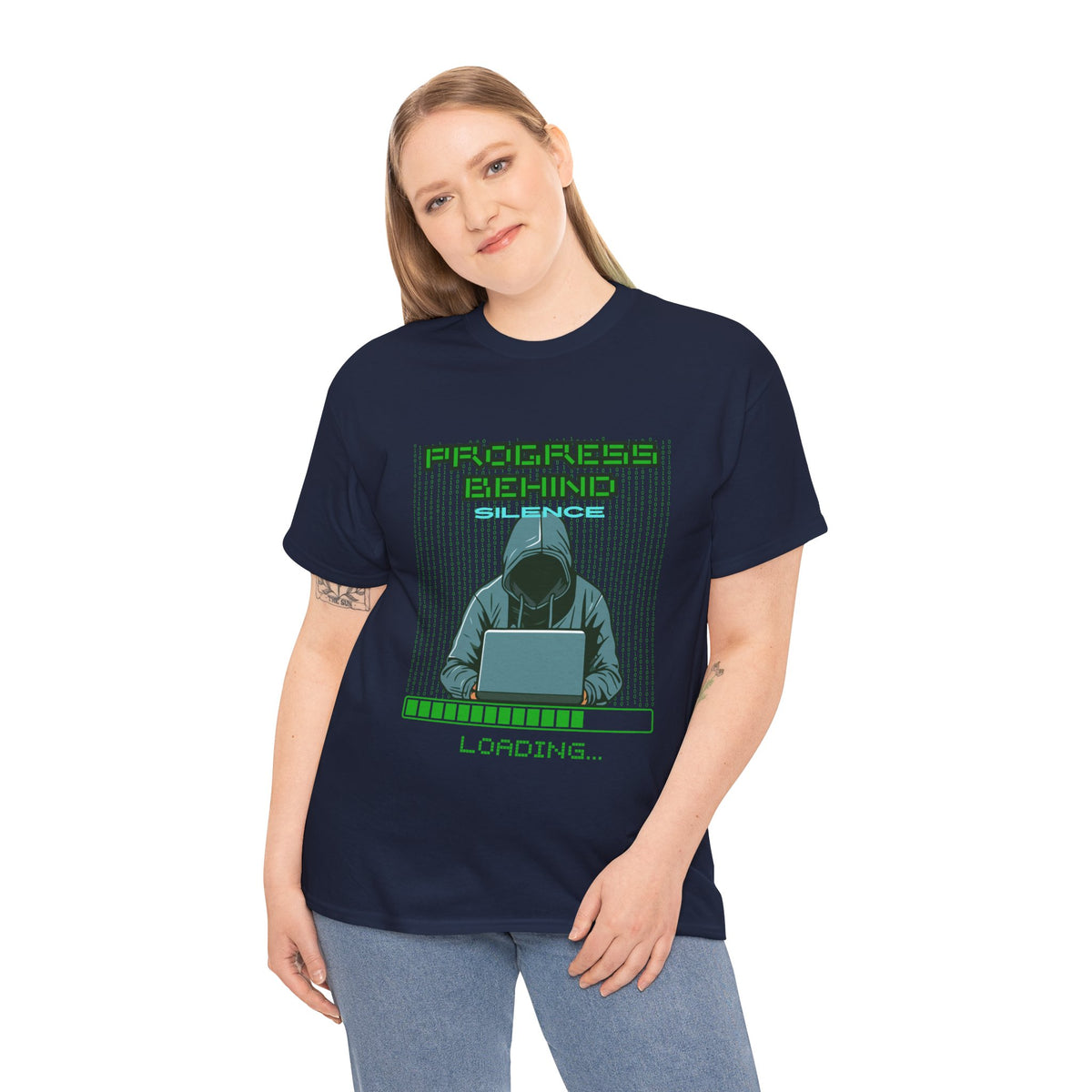 Programmer Behind the Screen T-Shirt – Hoodie Graphic Tee (Loading Bar) - Conscience Garment
