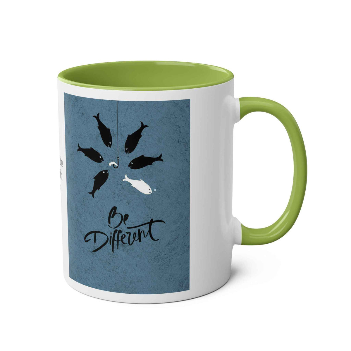 Motivational Two-Tone Mug - Be Different Design, 11oz