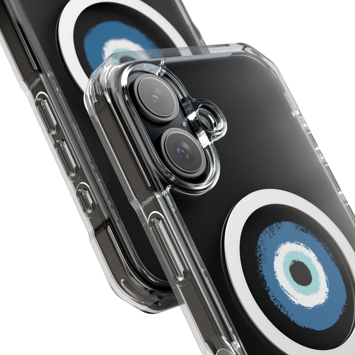 Clear Magnetic Phone Case with Evil Eye Design — Protective MagSafe-Compatible iPhone Cover