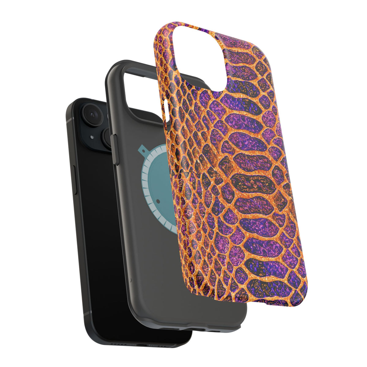 Purple-Gold Snake Skin Magnetic Impact Case