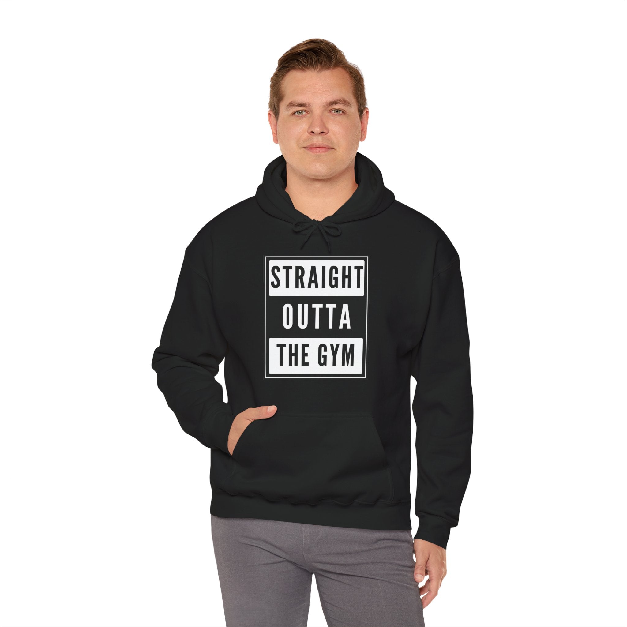 Straight Outta the Gym Hoodie — Workout Gym Hooded Sweatshirt