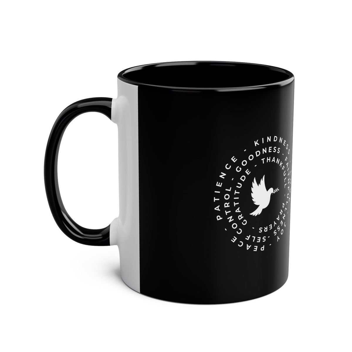 Mug with Dove and Harmony & meanigful words - Conscience Garment