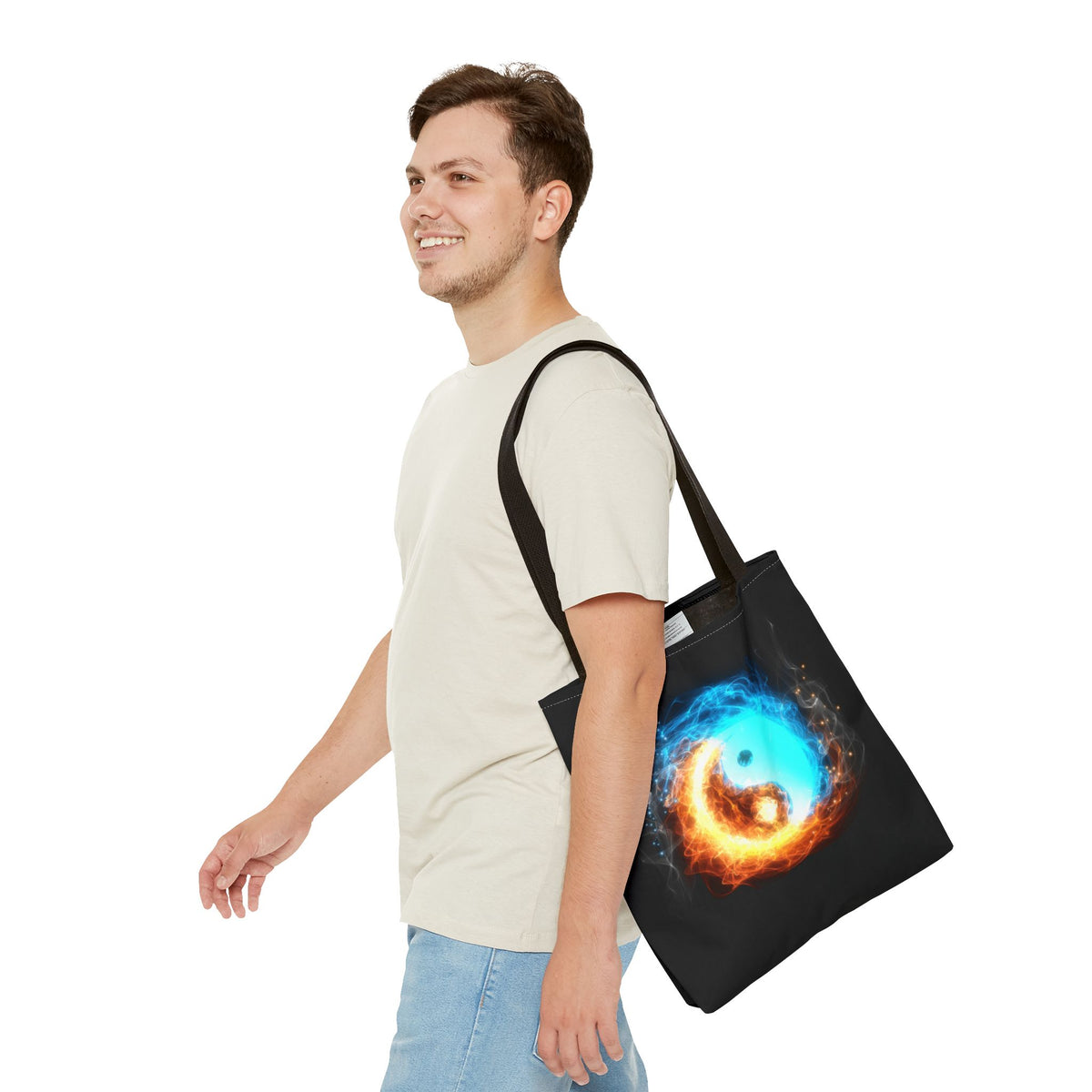 Fire and Ice Yin Yang Tote Bag