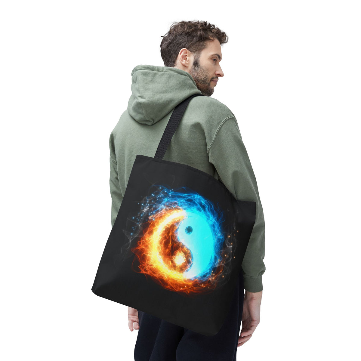 Fire and Ice Yin Yang Tote Bag