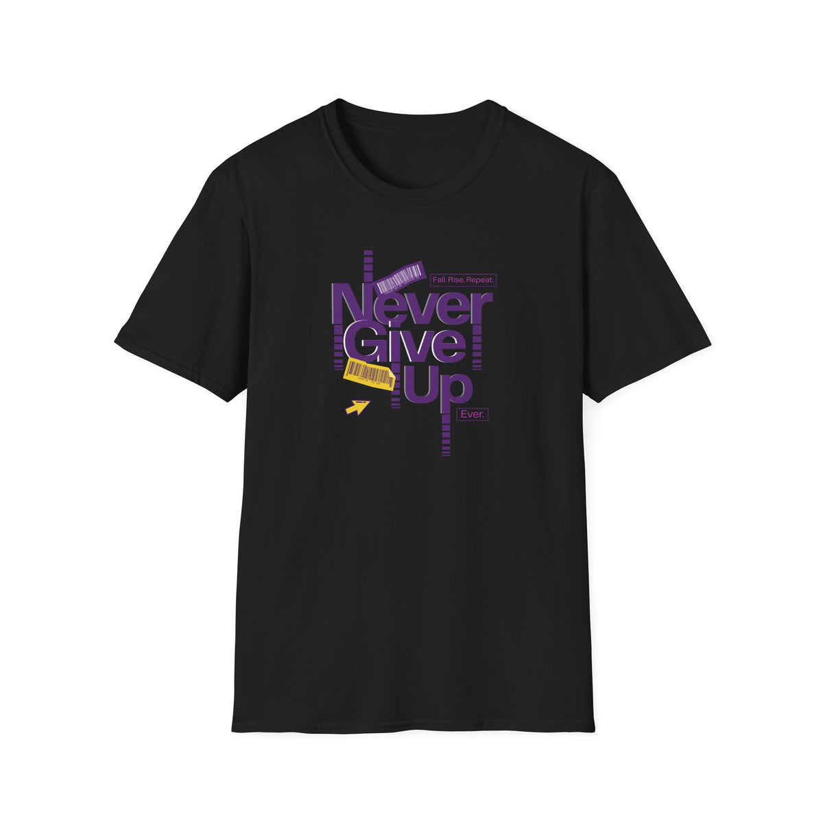 Never Give Up Inspirational T-Shirt — Motivational Graphic Tee