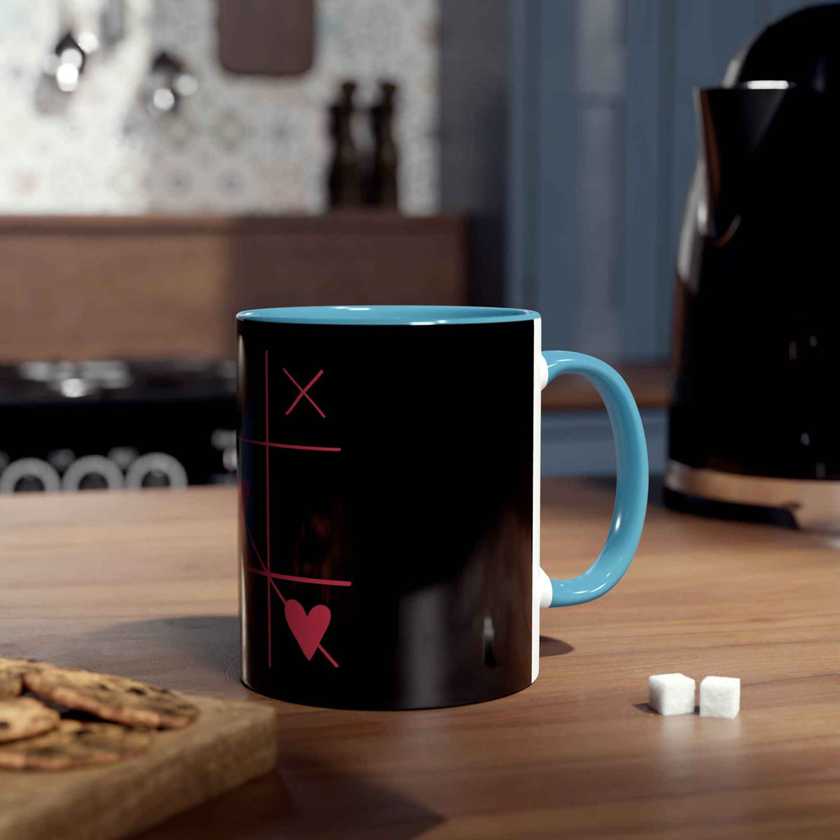 Hearts and Crosses Coffee Mug,  11oz
