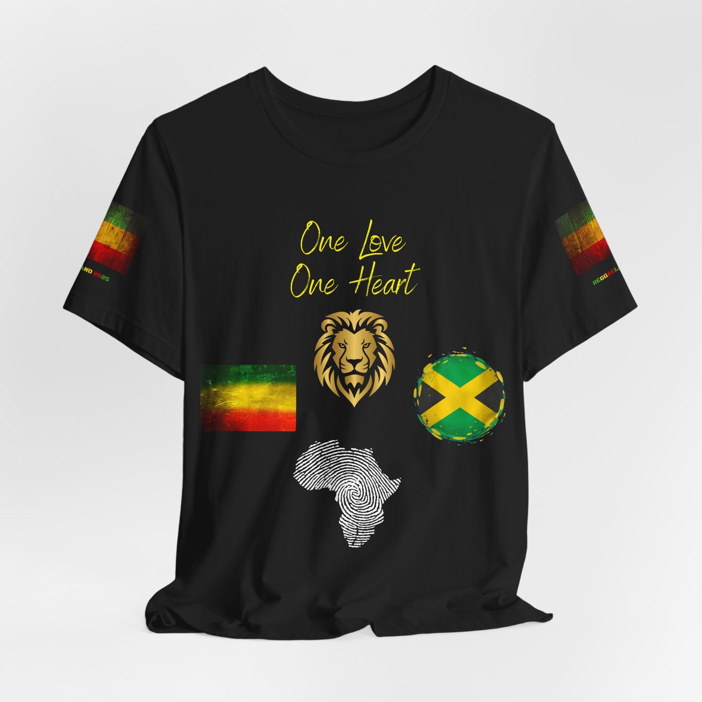 Simple Reggae Love Unisex T-shirt, Celebrate Unity, Peace, Culture, Music, Africa, Jamaica, Gift for Music Lovers, Festivals, and Holidays - Conscience Garment