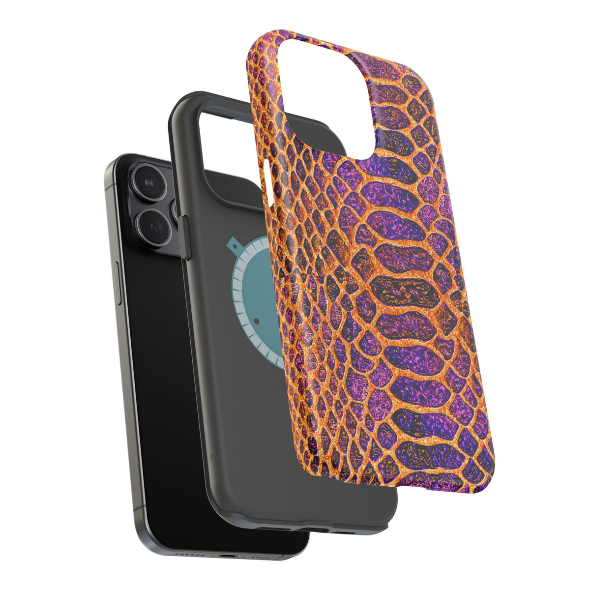 Purple-Gold Snake Skin Magnetic Impact Case