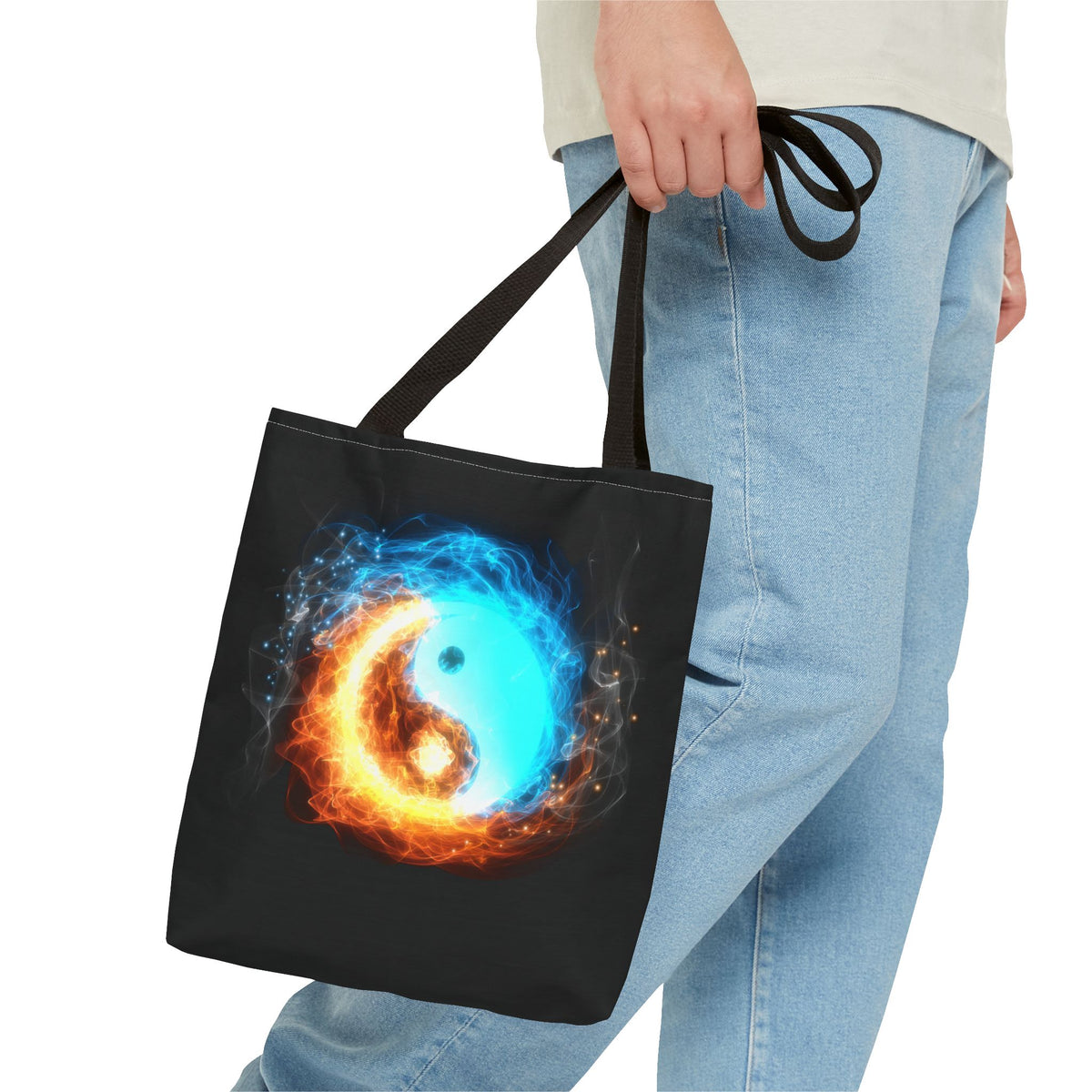 Fire and Ice Yin Yang Tote Bag