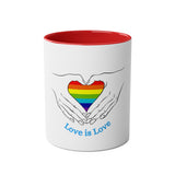 Love Is Love Two-Tone Mug - Conscience Garment