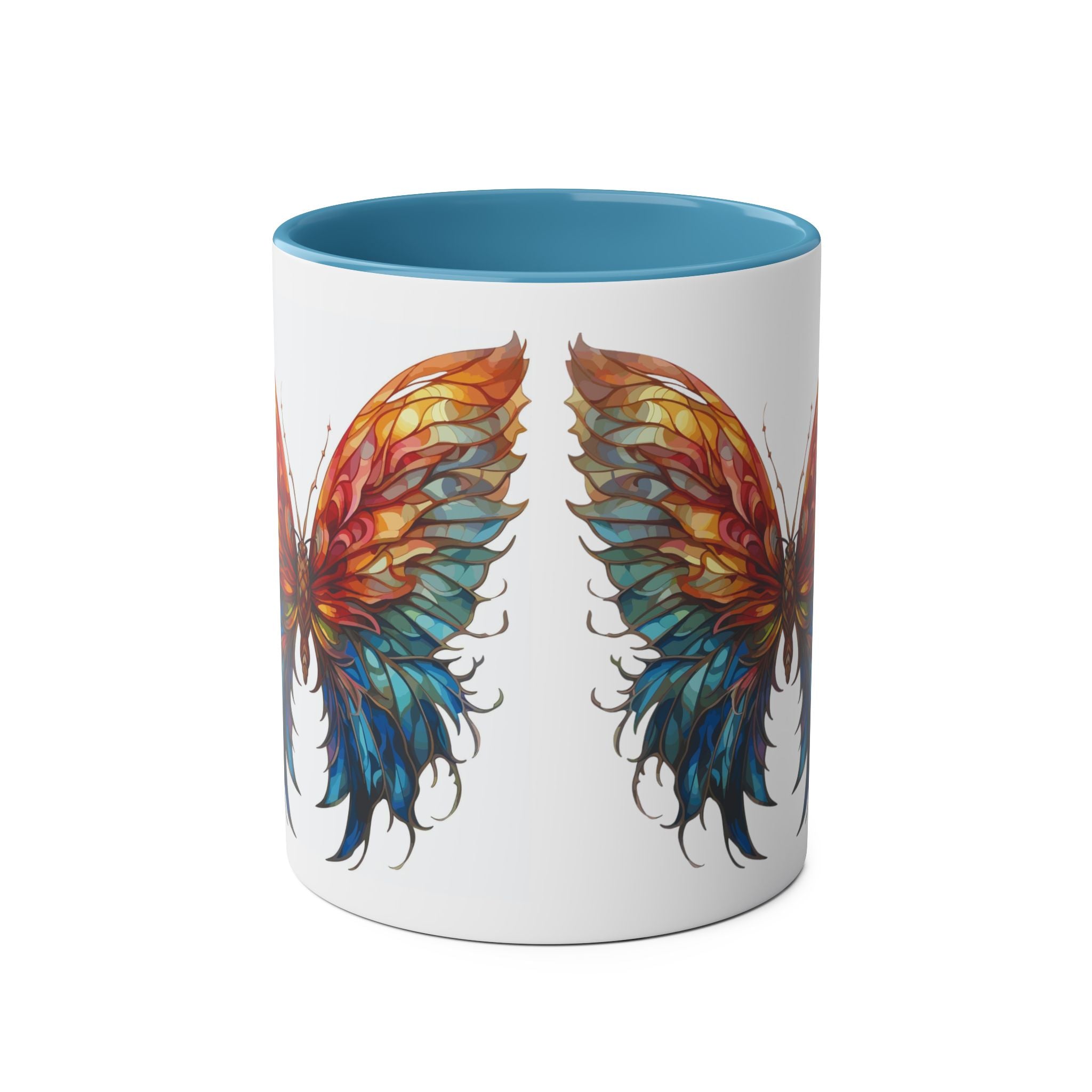 Butterfly Two-Tone Coffee Mug, Birthday Gift, 7 Colors