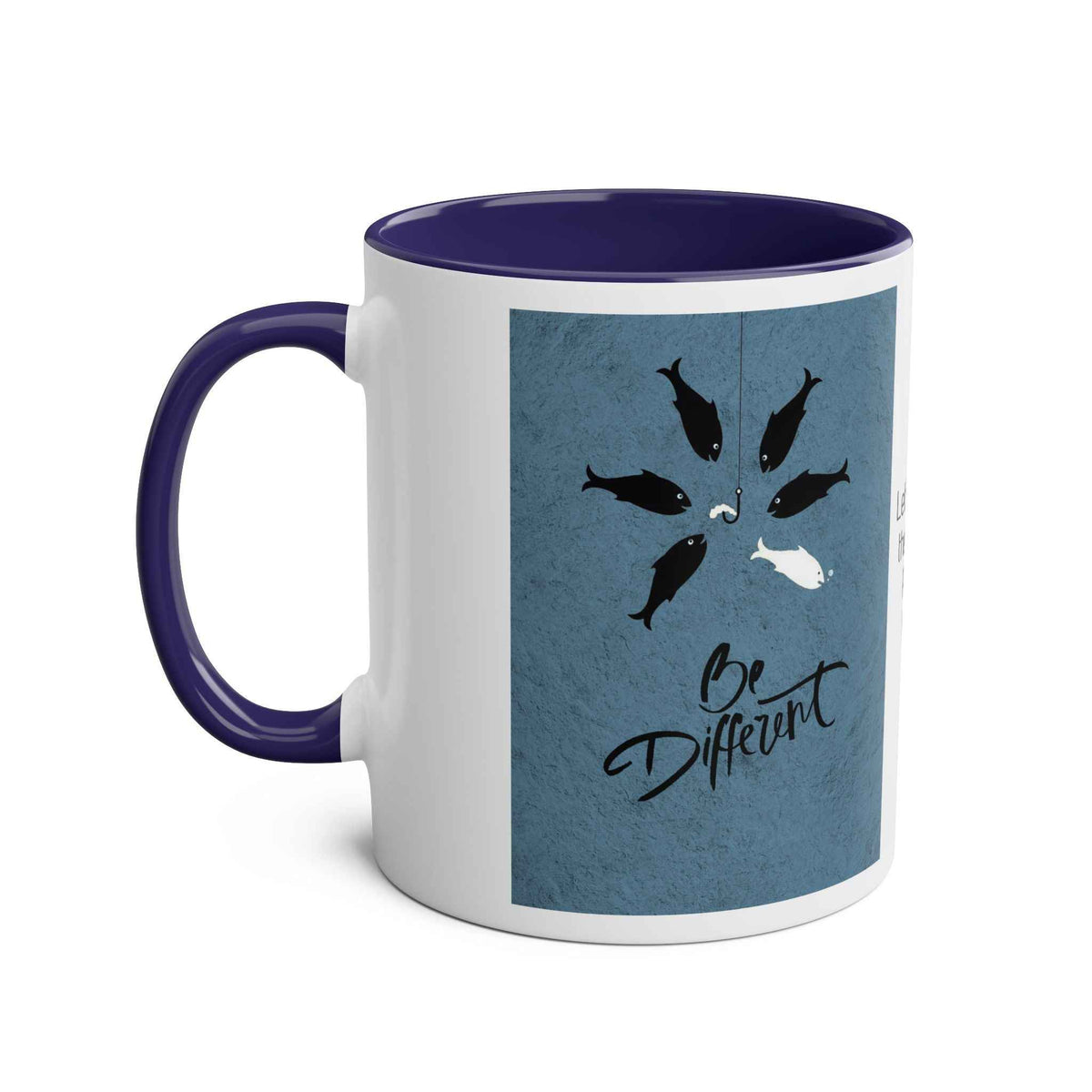 Motivational Two-Tone Mug - Be Different Design, 11oz