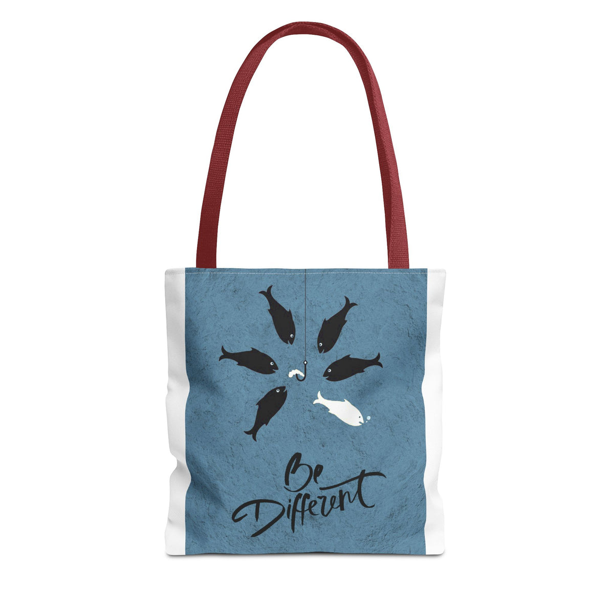 Be Different Whale Tote Bag — Inspirational Ocean Animal Canvas Tote