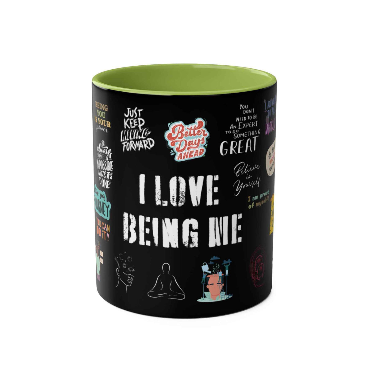 Love Yourself Two-Tone Coffee Mug, 11oz