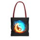 Fire and Ice Yin Yang Tote Bag