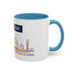 Mind the Gap Coffee Mug — Colorful City Skyline Accent Mug (11/15oz)
