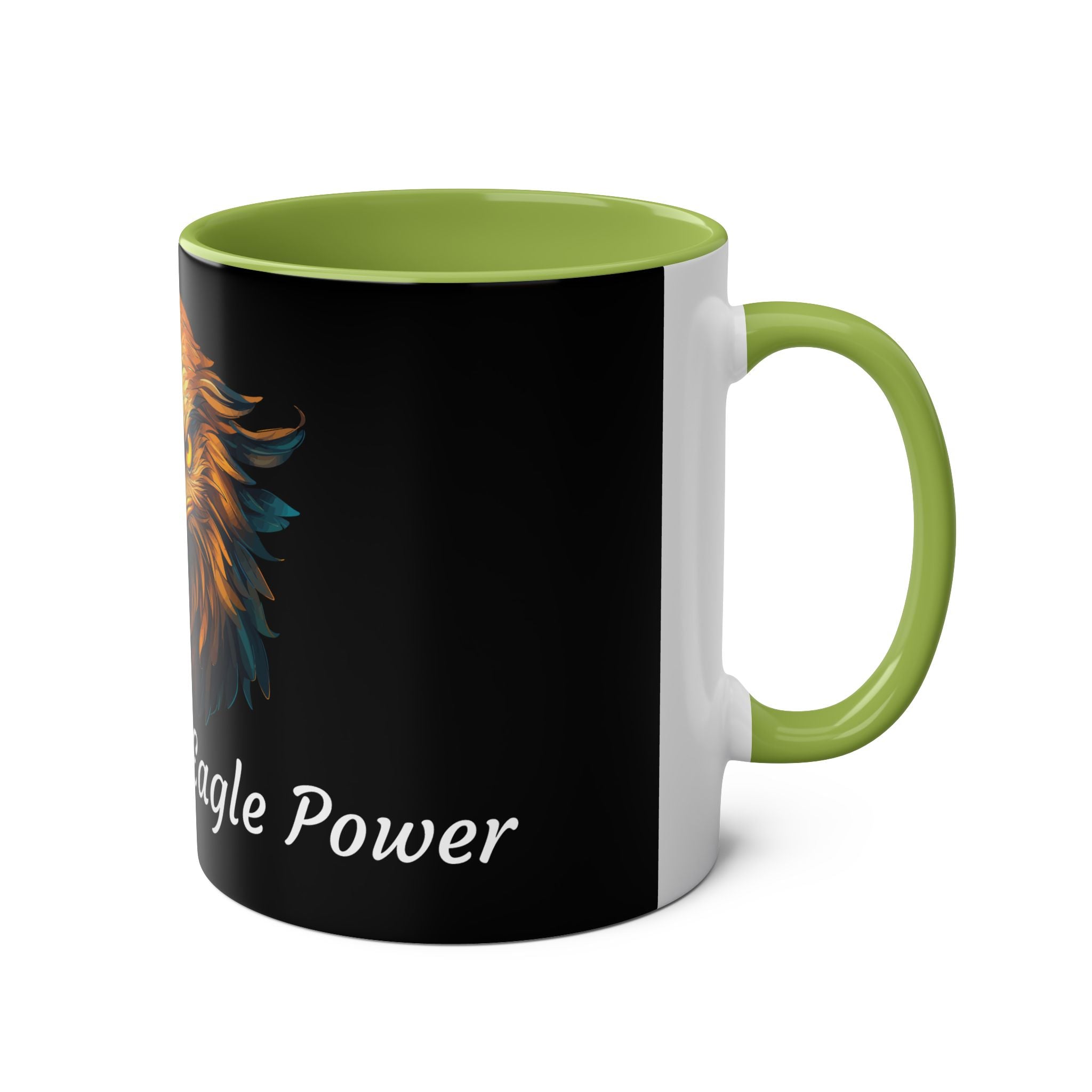 Eagle Two-Tone Coffee Mug, Birthday Gift, 7 Colors, Inspiration, Motivational