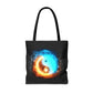 Fire and Ice Yin Yang Tote Bag