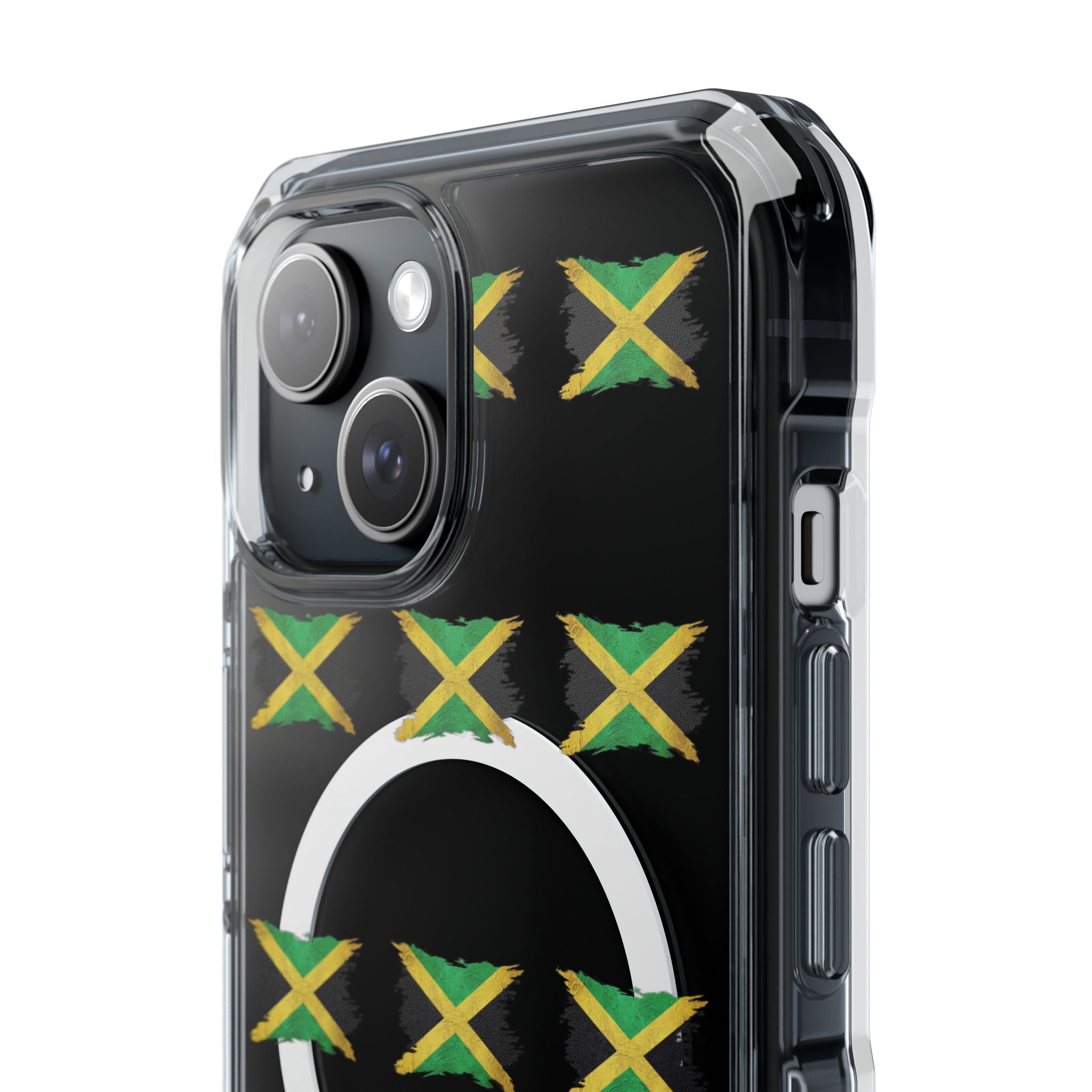 Jamaica Flag Clear Magnetic Phone Case — MagSafe Compatible
