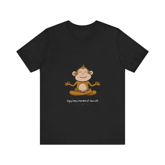 Yoga Monkey Tee - Enjoy Every Moment - Conscience Garment