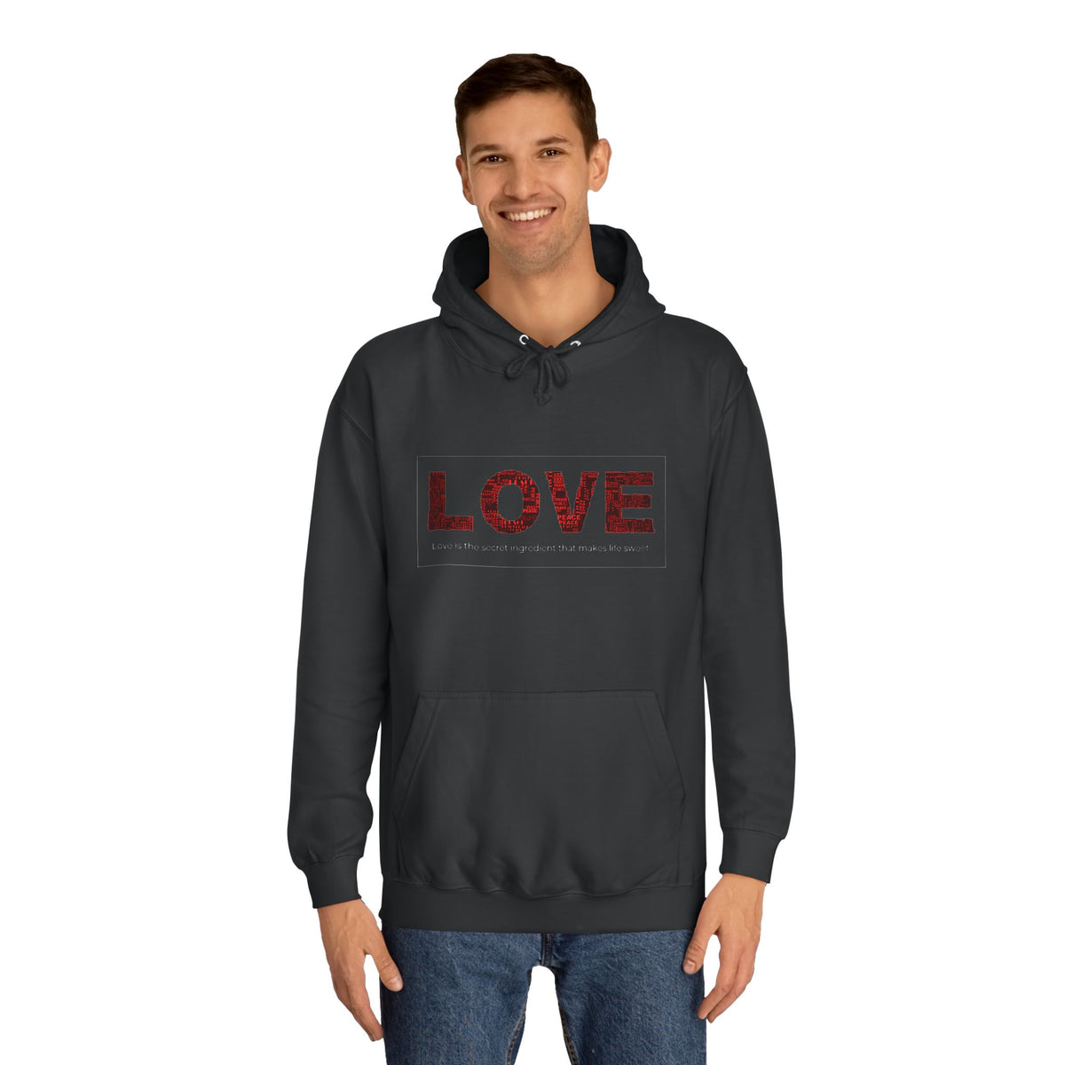 Love College Hoodie - Motivation, Gift, Mindful, Stong, Spread the Love, Peace - Conscience Garment