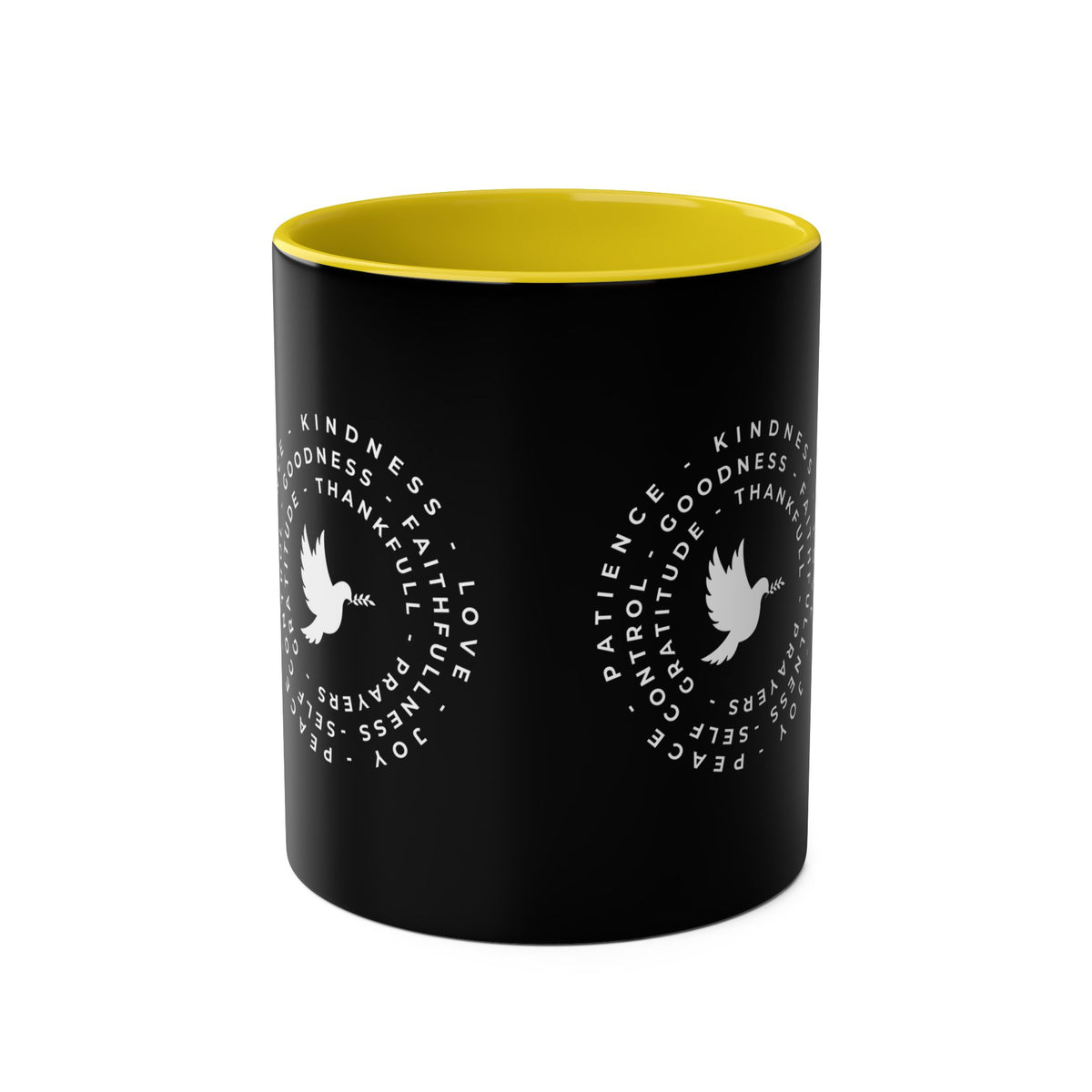 Mug with Dove and Harmony & meanigful words - Conscience Garment