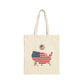 Canvas Tote Bag, Double Sided USA Tote Bag, Chai Lover Gift, Reusable Shopping Bag, Patriotic Tote, American Flag Tote Bag, Eco-Friendly - Conscience Garment