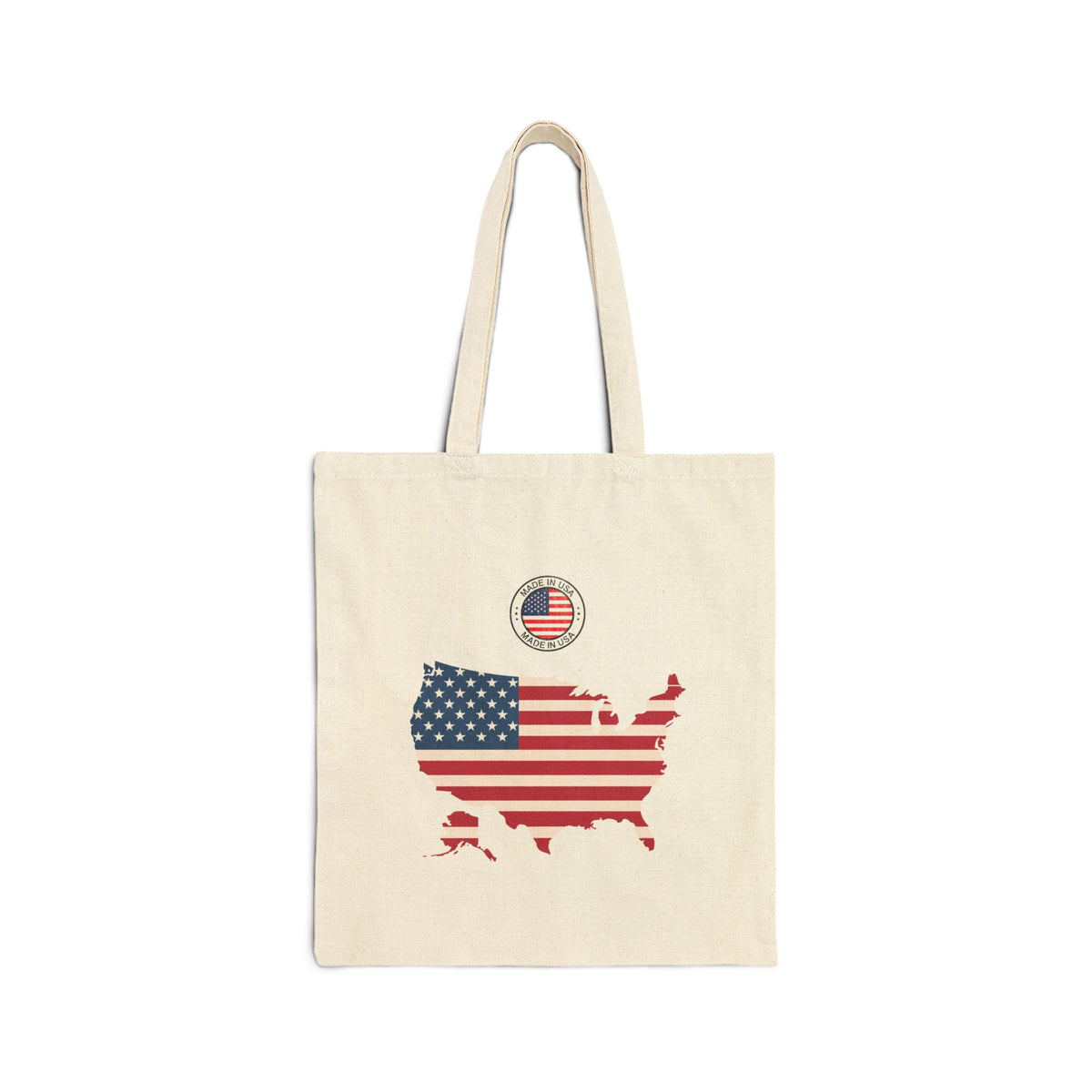 Canvas Tote Bag, Double Sided USA Tote Bag, Chai Lover Gift, Reusable Shopping Bag, Patriotic Tote, American Flag Tote Bag, Eco-Friendly - Conscience Garment