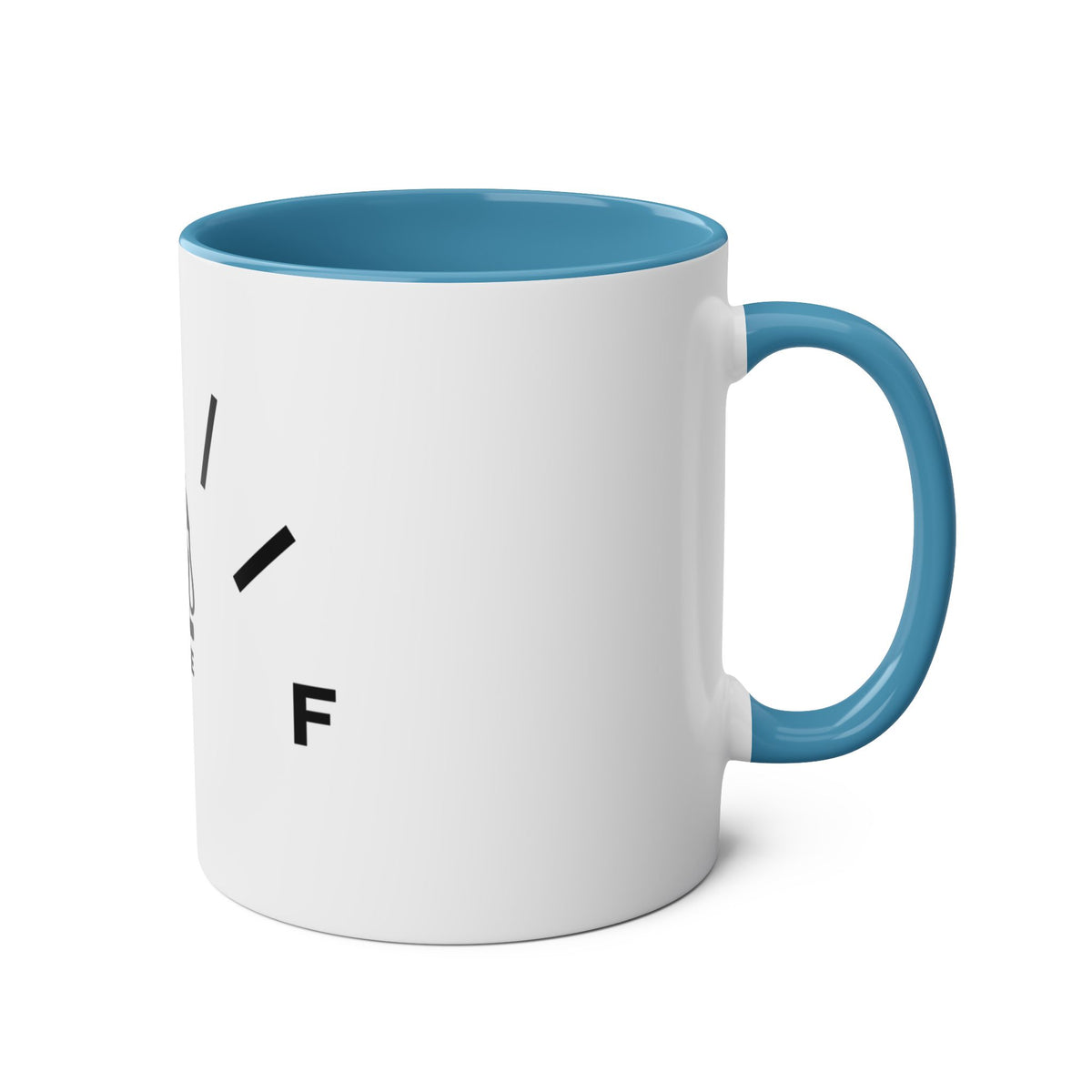 Funny Two-Tone Coffee Mug with Fuel Coffee Gauge Design - Conscience Garment