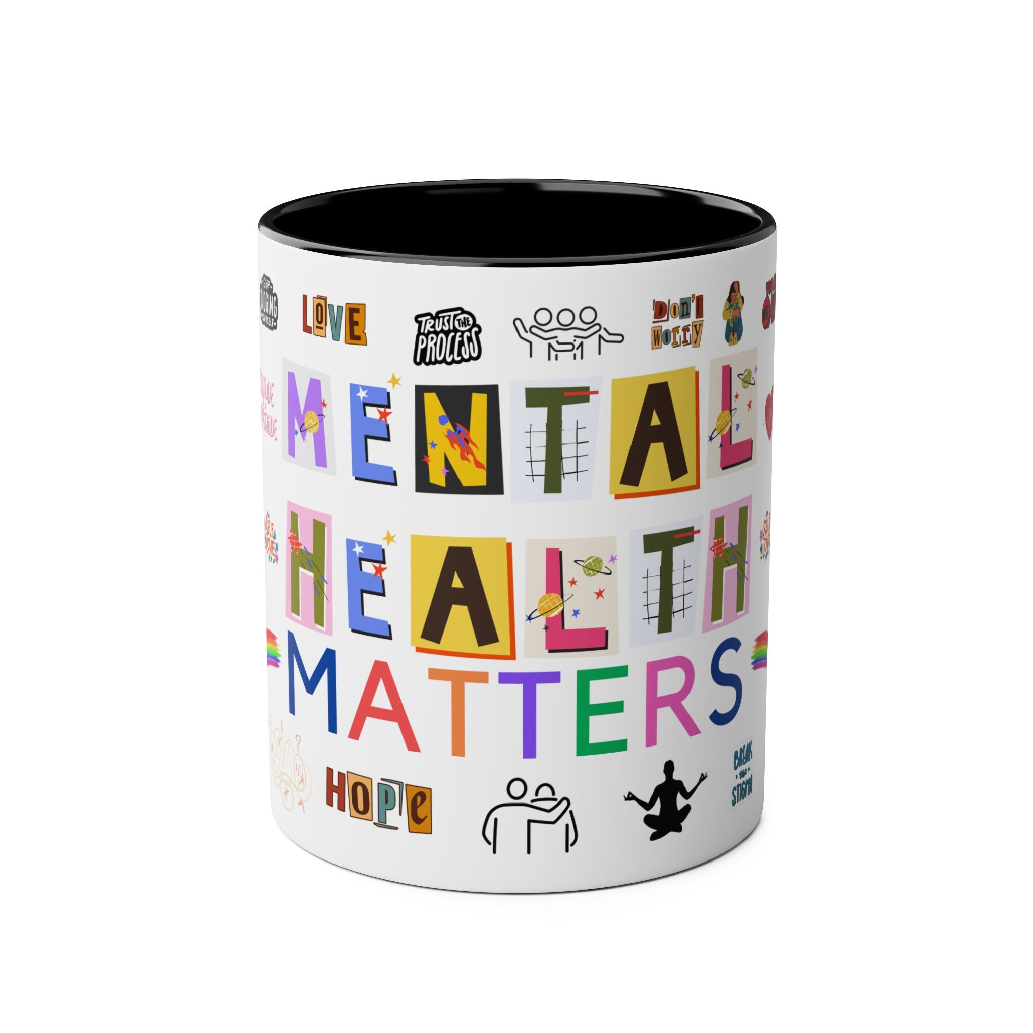 Mental Health Matters Two-Tone Coffee Mug, 11oz