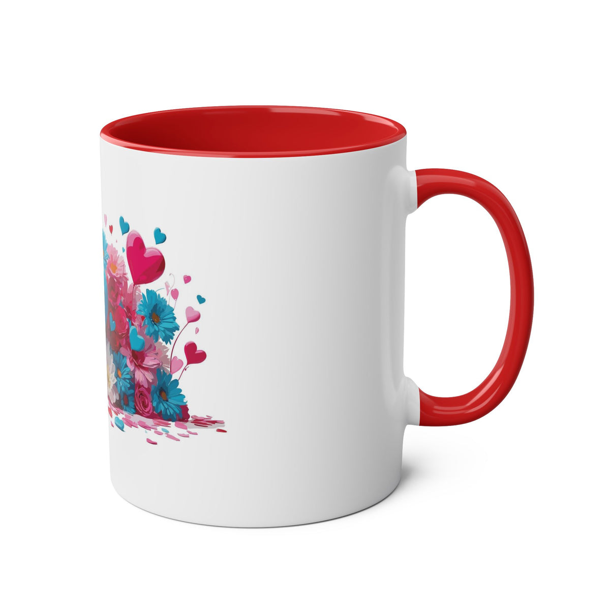 Love and Hearts Two-Tone Mug, 11oz - Conscience Garment