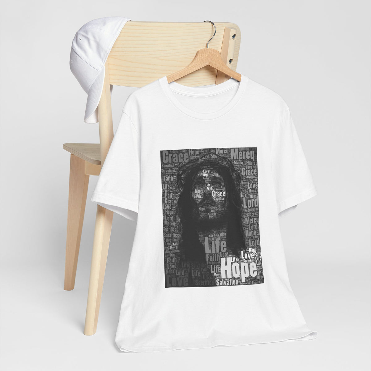 Jesus Christ with Inspiring Words T-shirt - Conscience Garment