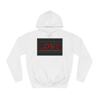 Love College Hoodie - Motivation, Gift, Mindful, Stong, Spread the Love, Peace - Conscience Garment