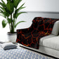 Lava Crackle Sherpa Blanket – Volcanic Noir Fleece Throw