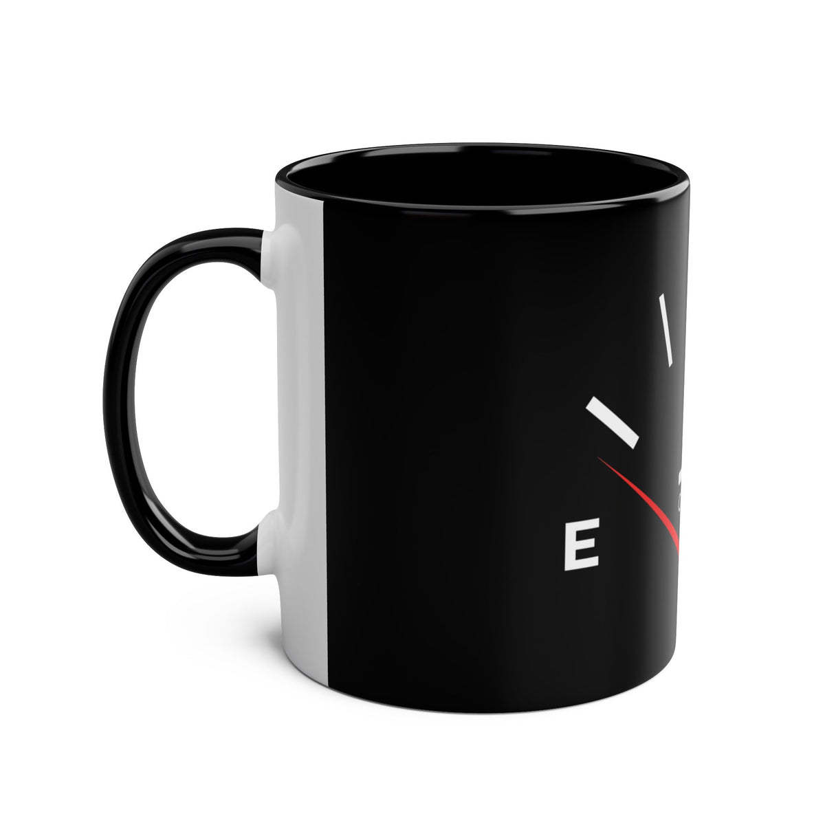 Funny Two-Tone Coffee Mug with Fuel Coffee Gauge Design - Conscience Garment