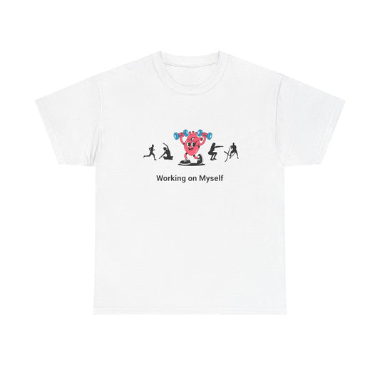 Working on Myself Workout T‑Shirt — Fitness Self‑Care Graphic Tee - Conscience Garment