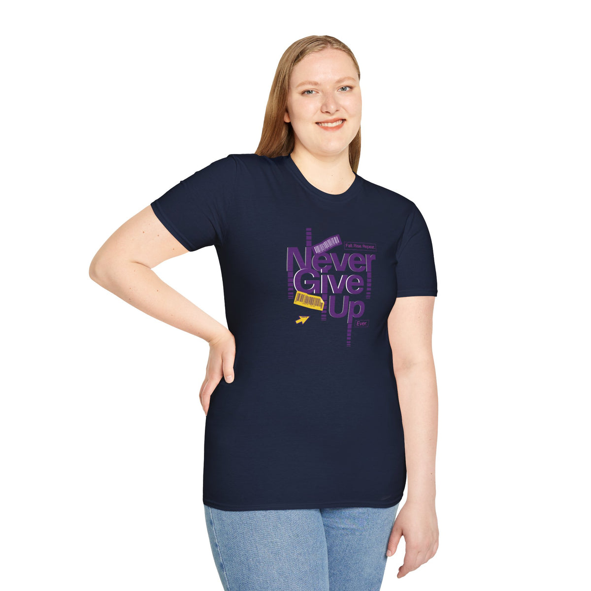 Never Give Up Inspirational T-Shirt — Motivational Graphic Tee