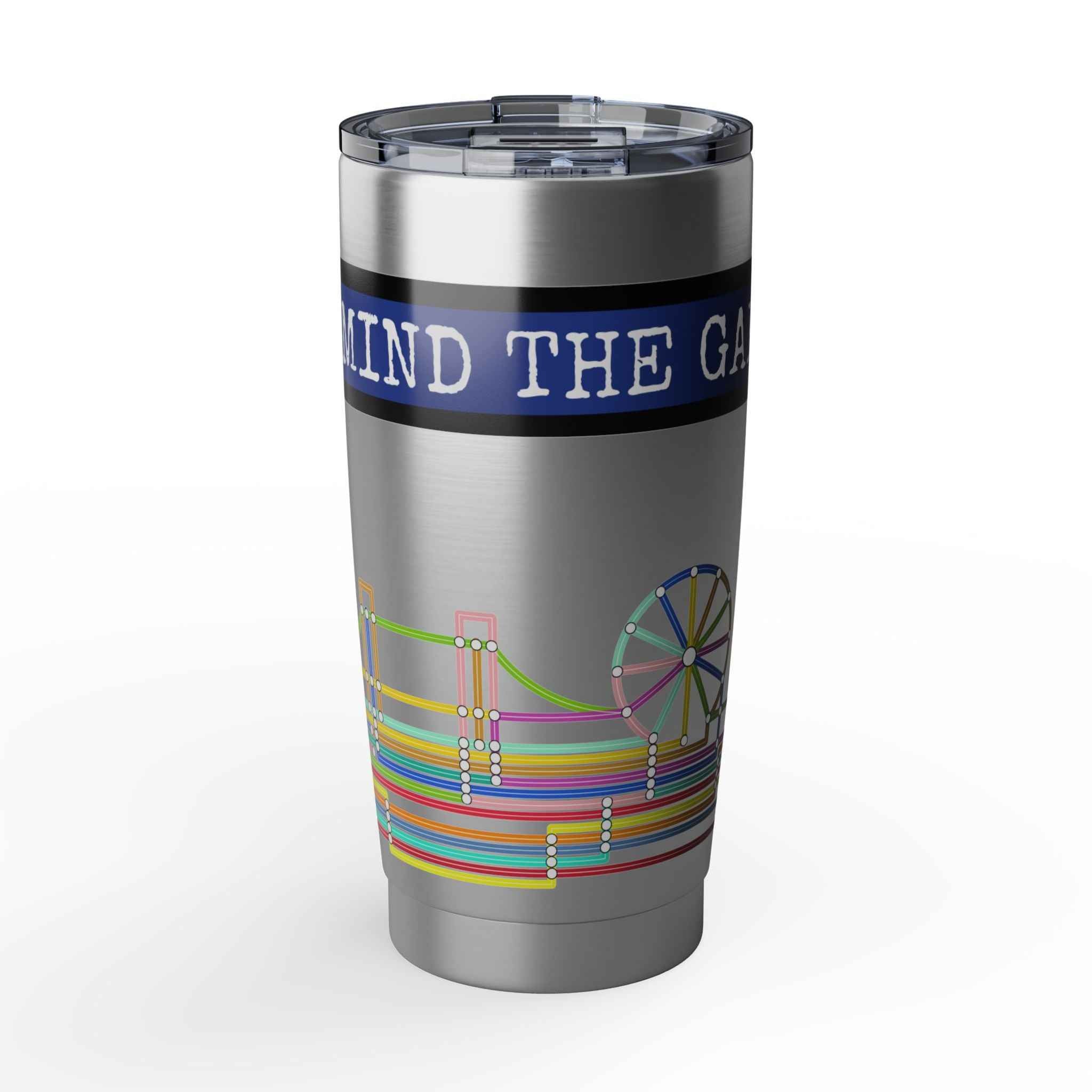 20oz Stainless Tumbler — Tube Line Landscape Mind the Gap Travel Cup