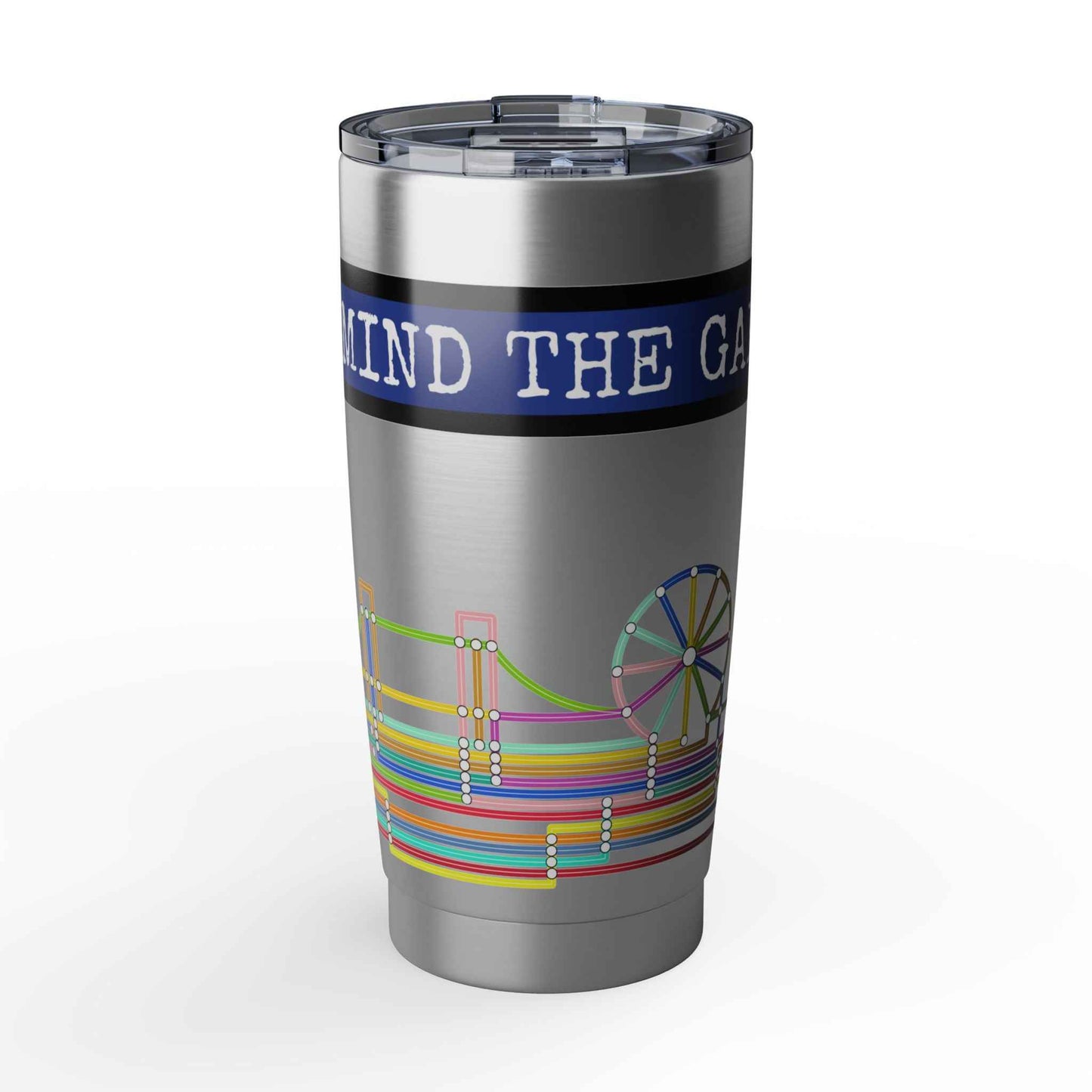 20oz Stainless Tumbler — Tube Line Landscape Mind the Gap Travel Cup