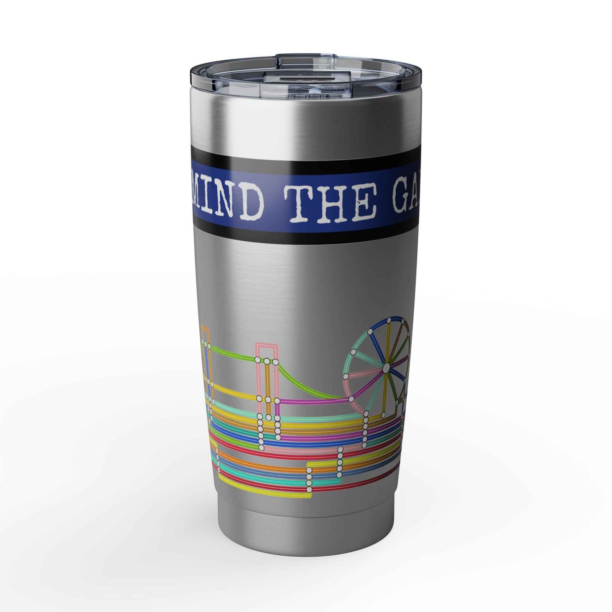 20oz Stainless Tumbler — Tube Line Landscape Mind the Gap Travel Cup
