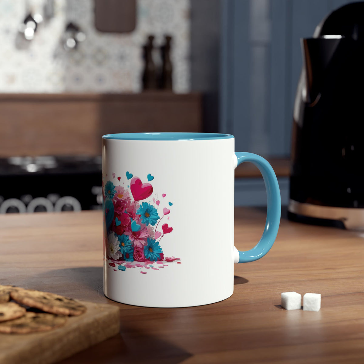 Love and Hearts Two-Tone Mug, 11oz - Conscience Garment
