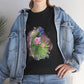 Peacock Floral Unisex Tee, Unique Animal Shirt, Nature Lover Gift, Casual Wear, Artful Graphic Tee - Conscience Garment