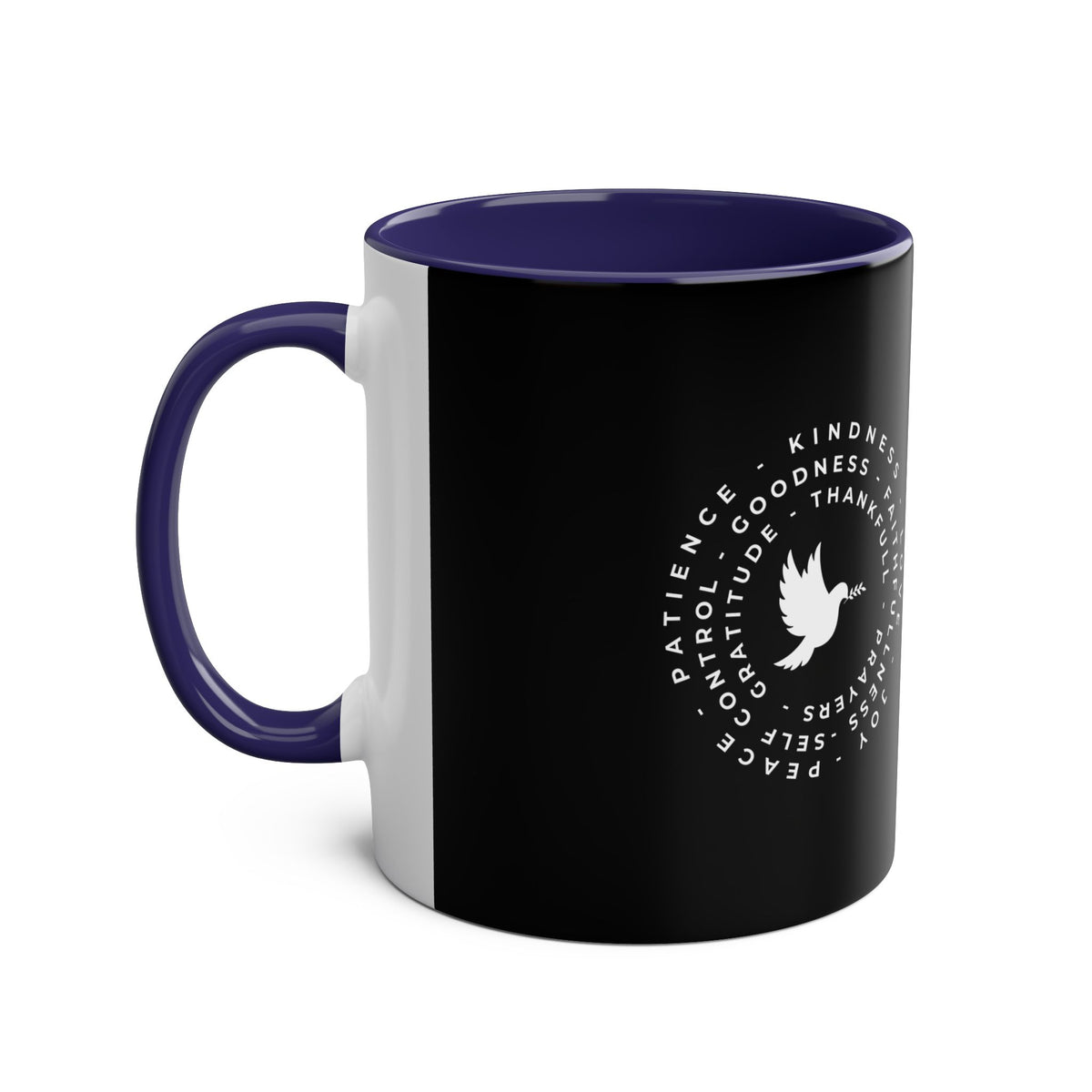 Mug with Dove and Harmony & meanigful words - Conscience Garment